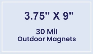 Magnet - 3.75x9 Square Corners - 30 Mil - Outdoor Safe