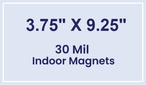 Magnet - 3.75x9.25 Square Corners - 30 Mil