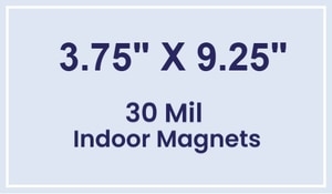 Magnet - 3.75x9.25 Square Corners - 30 Mil