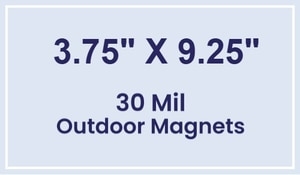 Magnet - 3.75x9.25 Square Corners - 30 Mil - Outdoor Safe