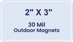 Magnet - 3x2 Round Corners - 30 Mil - Outdoor Safe