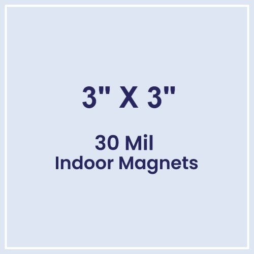 3x3 Square Corners Indoor Magnets - 30 Mil