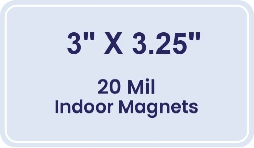 Magnet - 3x3.25 Round Corners - 20 Mil