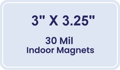 Magnet - 3x3.25 Round Corners - 30 Mil