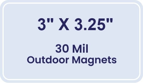 Magnet - 3x3.25 Round Corners - 30 Mil - Outdoor Safe