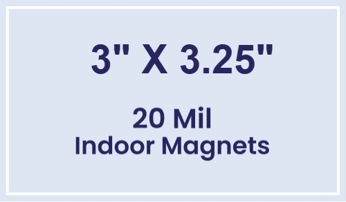 Magnet - 3x3.25 Square Corners - 20 Mil