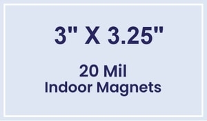 Magnet - 3x3.25 Square Corners - 20 Mil