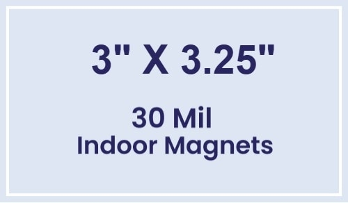 Magnet - 3x3.25 Square Corners - 30 Mil