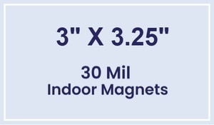 Magnet - 3x3.25 Square Corners - 30 Mil
