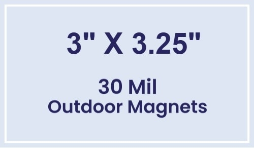 Magnet - 3x3.25 Square Corners - 30 Mil - Outdoor Safe