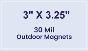 Magnet - 3x3.25 Square Corners - 30 Mil - Outdoor Safe