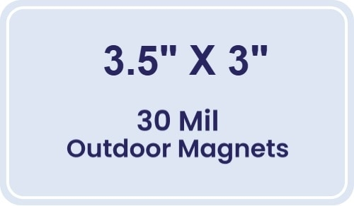 Magnet - 3x3.5 Round Corners - 30 Mil - Outdoor Safe