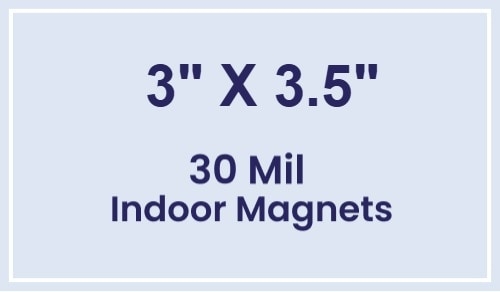 Magnet - 3x3.5 Square Corners - 30 Mil