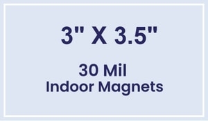 Magnet - 3x3.5 Square Corners - 30 Mil