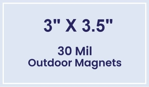 Magnet - 3x3.5 Square Corners - 30 Mil - Outdoor Safe