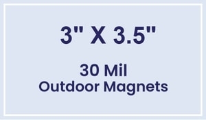 Magnet - 3x3.5 Square Corners - 30 Mil - Outdoor Safe