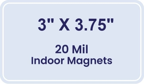 Magnet - 3x3.75 Round Corners - 20 Mil