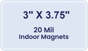 Magnet - 3x3.75 Round Corners - 20 Mil