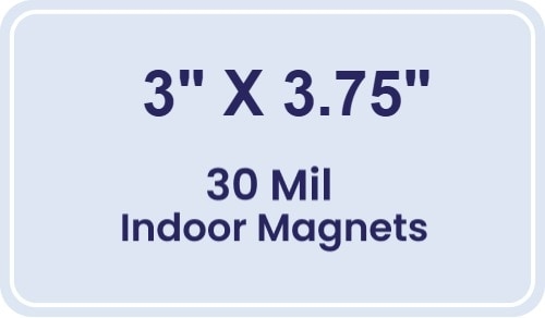 Magnet - 3x3.75 Round Corners - 30 Mil