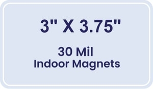 Magnet - 3x3.75 Round Corners - 30 Mil