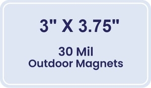 Magnet - 3x3.75 Round Corners - 30 Mil - Outdoor Safe