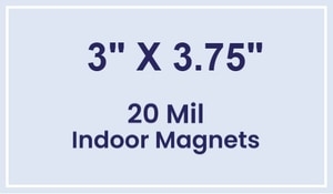 Magnets - 3x3.75 Square Corner - 20 Mil - 4 Color Process