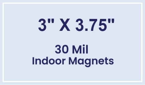 Magnet - 3x3.75 Square Corner - 30 Mil