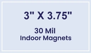 Magnet - 3x3.75 Square Corner - 30 Mil