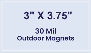 Magnet - 3x3.75 Square Corner - 30 Mil - Outdoor Safe