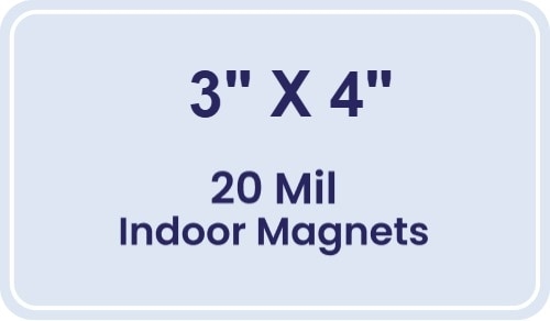 3x4 Custom Rectangle Magnets - 20 Mil - 4 Color Process