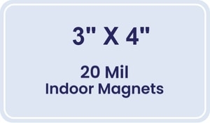 3x4 Custom Rectangle Magnets - 20 Mil - 4 Color Process