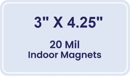 Magnet - 3x4.25 Round Corners - 20 Mil