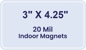 Magnet - 3x4.25 Round Corners - 20 Mil