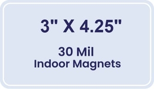 Magnet - 3x4.25 Round Corners - 30 Mil