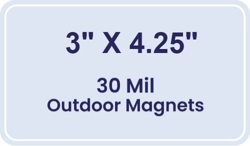 Magnet - 3x4.25 Round Corners - 30 Mil - Outdoor Safe