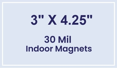Magnet - 3x4.25 Square Corners - 30 Mil
