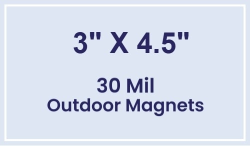 Magnet - 3x4.5 Square Corner- 30 Mil - Outdoor Safe