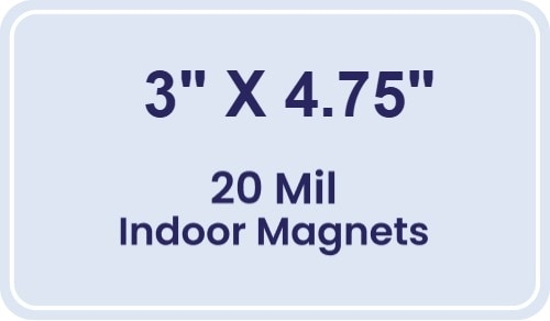 Magnet - 3x4.75 Round Corners - 20 mil
