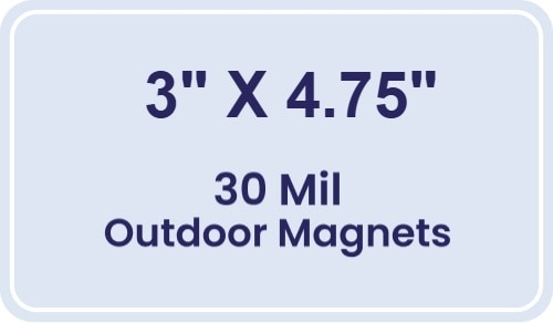 Magnet - 3x4.75 Round Corners - 30 Mil - Outdoor Safe