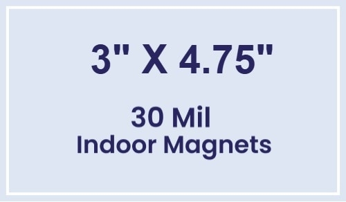 Magnet - 3x4.75 Square Corners - 30 Mil