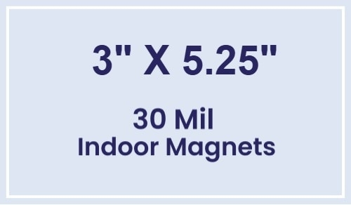 Magnet - 3x5.25 Square Corners - 30 Mil