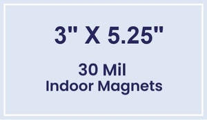 Magnet - 3x5.25 Square Corners - 30 Mil