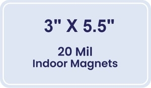 Magnet - 3x5.5 Round Corners - 20 Mil