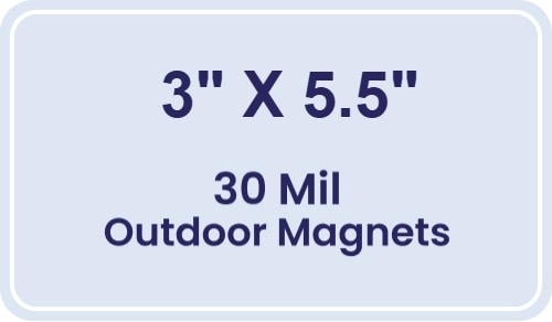 Magnet - 3x5.5 Round Corners - 30 Mil - Outdoor Safe