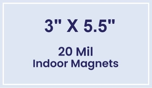 Magnet - 3x5.5 Square Corners - 20 Mil