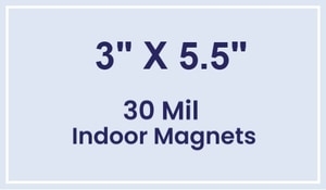 Magnet - 3x5.5 Square Corners - 30 Mil