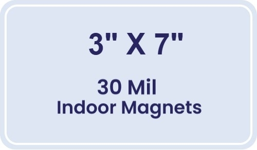 Magnet - 3x7 Round Corners - 30 Mil