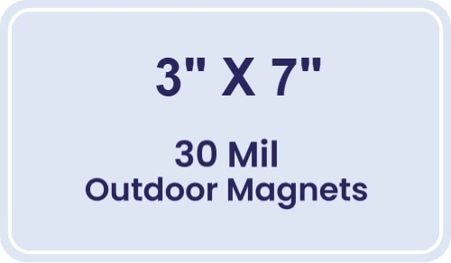 Magnet - 3x7 Round Corners - 30 Mil - Outdoor Safe