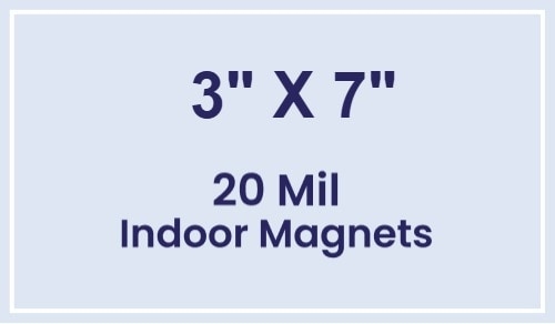 3x7 Square Corners Indoor Magnets - 20 Mil