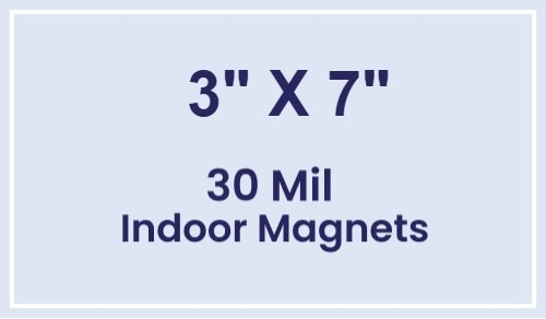 Magnet - 3x7 Square Corners - 30 Mil